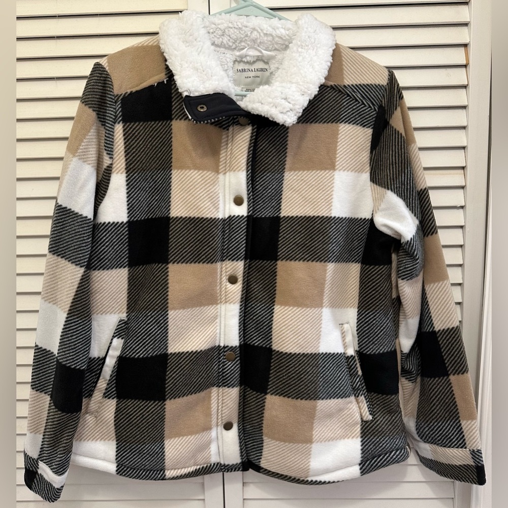 Plaid Fleece Jacket Size Small NWT